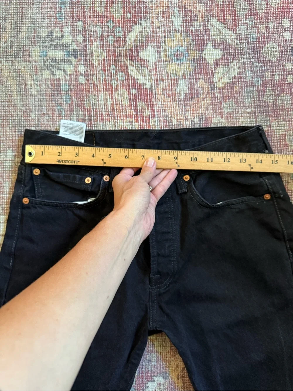 Levi’s Men's 501 Black Straight-Leg Jeans 31 x 30 100% Cotton